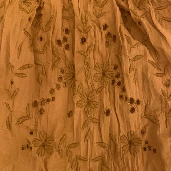 Free People Xs fits a M embroidered copper top - Picture 2 of 6